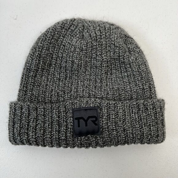 TYR Unisex Cuffed Ribbed Beanie in Gray One Size Challenge USA MTV - Picture 2 of 7
